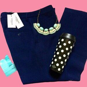 LK Bennett Navy Blue Ellen Straight Leg Dress Pants Trousers US 4